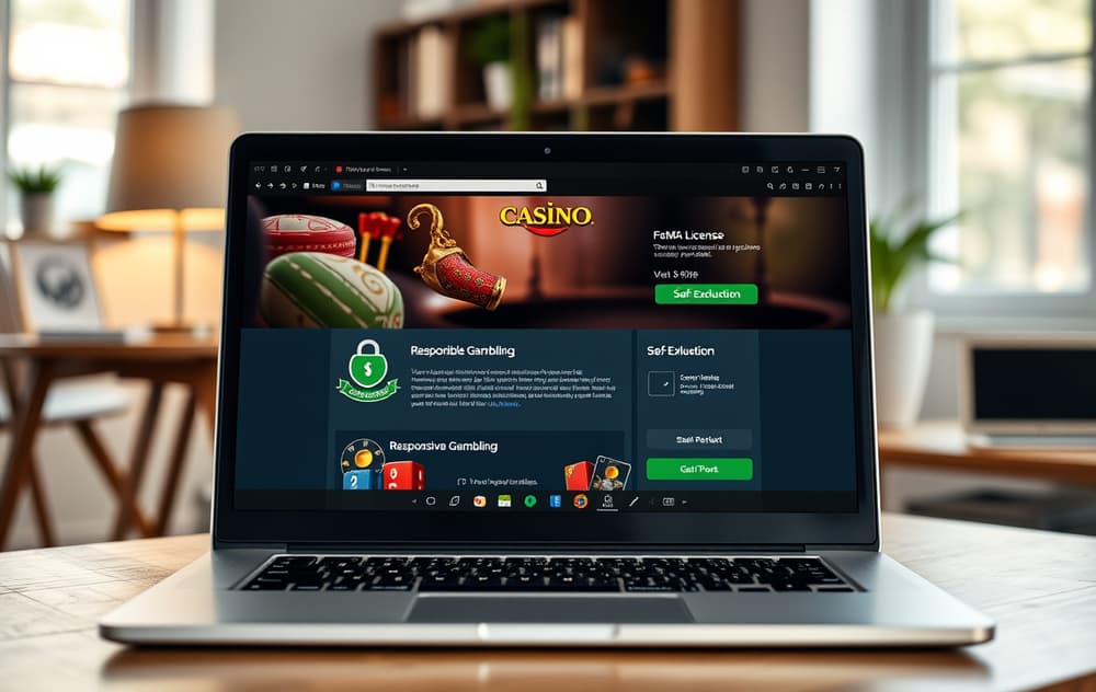 Person som sjekker sikkerhet på et nettcasino med kredittkort og hengelås-ikon